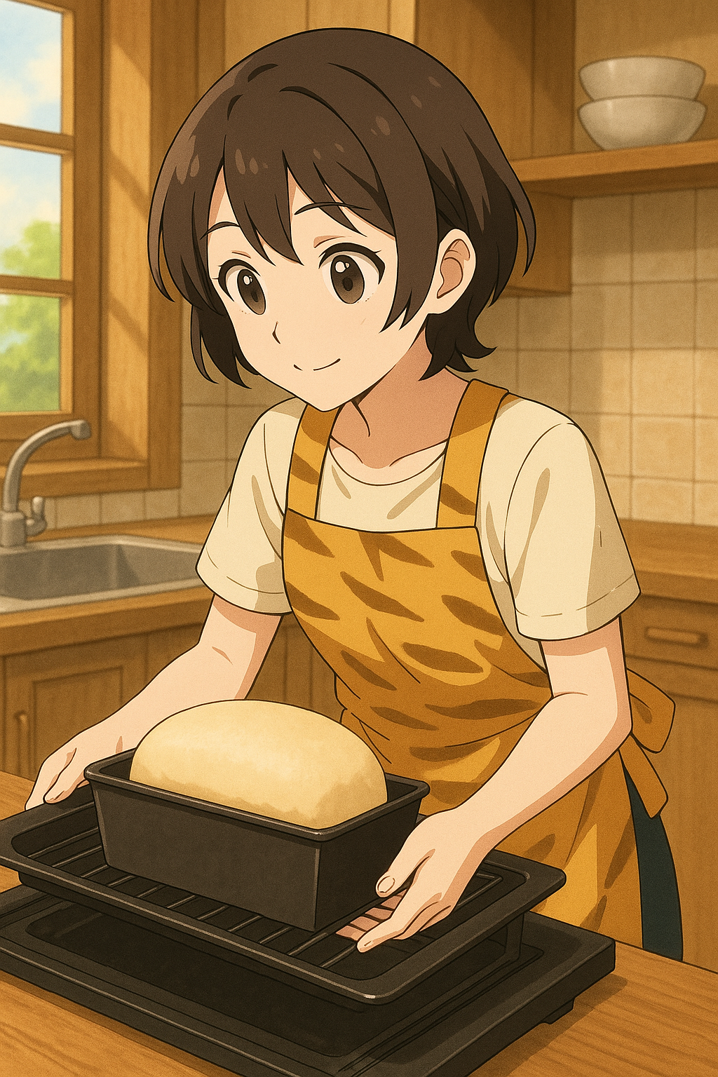 パンをオーブンに入れる前